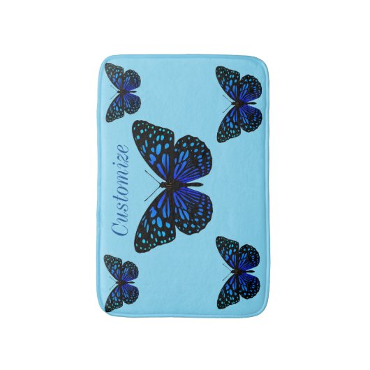 Blauwe vlinder Thunder_Cove Badmat (Voorkant Verticaal)