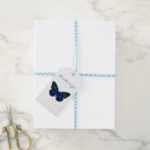 Blauwe vlinder Thunder_Cove Cadeaulabel (Met Touw)