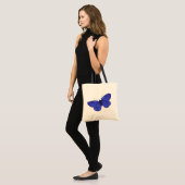Blauwe vlinder tote bag (Voorkant (model))