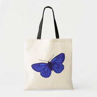 Blauwe vlinder tote bag