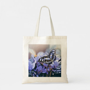 Blauwe vlinder tote bag