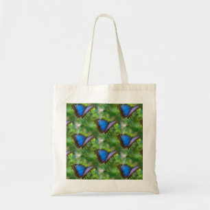 Blauwe vlinder tote bag