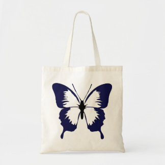 Blauwe vlinder tote bag