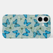 Blauwe vlinder tuin patroon Case-Mate iPhone case (Achterkant (horizontaal))