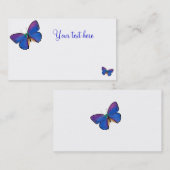 Blauwe vlinder Visitekaartjes (Voorkant / Achterkant)