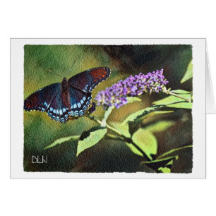 Blauwe vlinder/wild/Waterverf