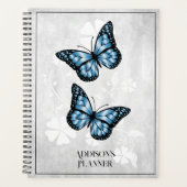 Blauwe vlinderbloemplank planner (Voorkant)