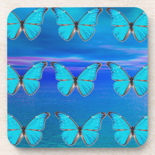 Blauwe Vlinders Bier Onderzetter
