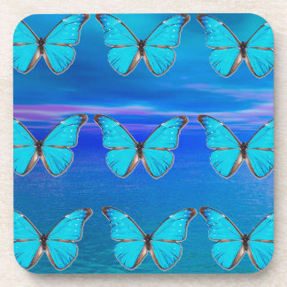 Blauwe Vlinders Bier Onderzetter
