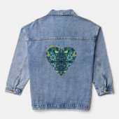  Blauwe Vlinders & Bloeit Hart Denim Jacket (Achterkant)