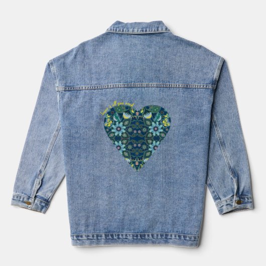  Blauwe Vlinders & Bloeit Hart Denim Jacket (Achterkant)