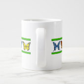 Blauwe vlinders (Bridget Collectie) Extra Grote Beker (Achterkant)