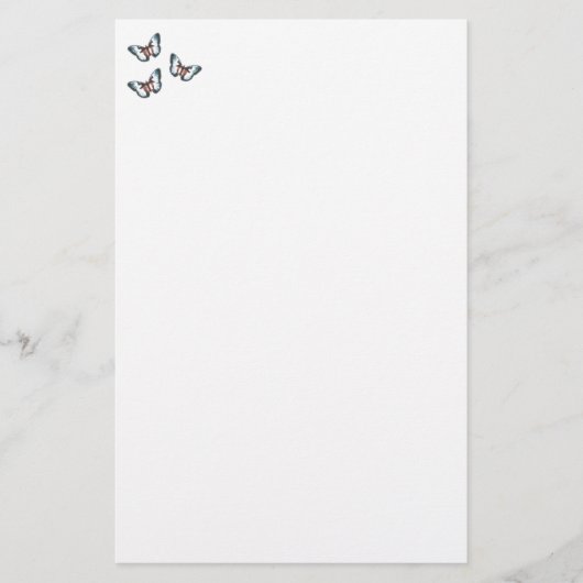 Blauwe Vlinders briefpapier (Voorkant)
