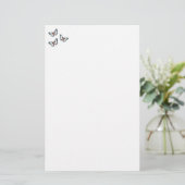 Blauwe Vlinders briefpapier (Staand voorkant)