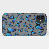 blauwe vlinders Case-Mate iPhone case (Achterkant (horizontaal))