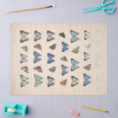 Blauwe Vlinders Ephemera Decoupage Blauwgroen T Tissuepapier (Craft)