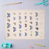 Blauwe Vlinders Ephemera Decoupage Blauwgroen Tissuepapier (Craft)