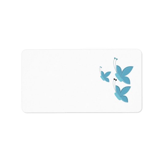 Blauwe Vlinders Etiket (Voorkant)