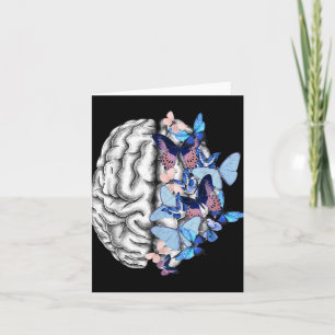 Blauwe Vlinders Geestelijke Gezondheid Bewustzijn Kaart