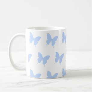 Blauwe Vlinders Herhaling Geschenk Witte Mok