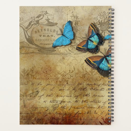  blauwe vlinders planner (Achterkant)