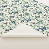  blauwe vlinders sherpa deken (3/4)