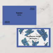 Blauwe vlinders Visitekaartjes (Voorkant / Achterkant)