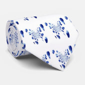 Blauwe vlindervleugels stropdas (Opgerold)