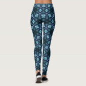 "BLAUWE VLOED!" Impliciet Snowflake-ontwerp Leggings (Achterkant)