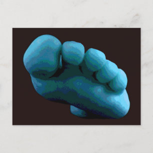 Blauwe voet ... Mijn Kunst van Adobe Photoshop van Briefkaart
