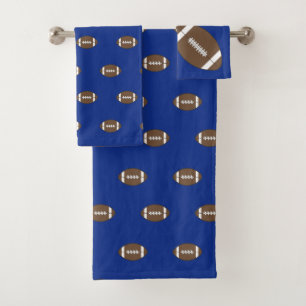 Blauwe Voetbal Bad Handdoeken Set Cadeau