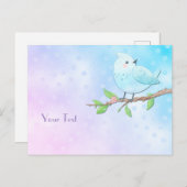 Blauwe Vogel Ansichtkaart Briefkaart (Voorkant / Achterkant)