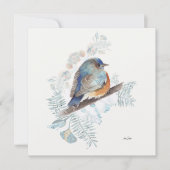 Blauwe Vogel Aquarel Kunst (Voorkant)