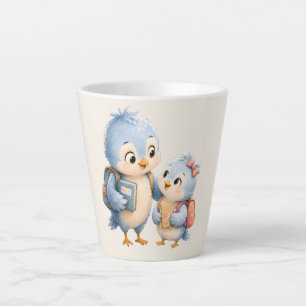 Blauwe Vogel Broer Zus Kopje Latte Mok