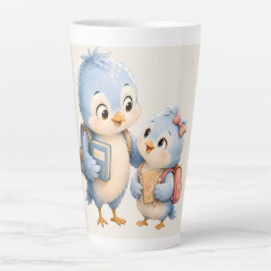 Blauwe Vogel Broers en Zusters Latte Koffiemok Mok