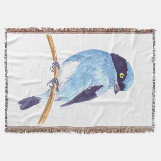 Blauwe vogel deken (Voorkant)