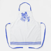 Blauwe vogel en Edelweiss Schort (Voorkant)