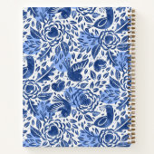 Blauwe vogel en hart geïllustreerd Dankbaarheidsjo Notitieboek (Achterkant)