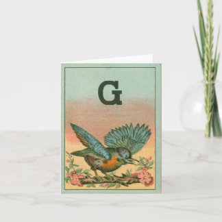 blauwe vogel g kaart
