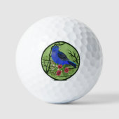 Blauwe vogel golfballen (Voorkant)
