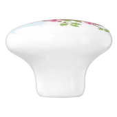 Blauwe vogel in Blossom Tree Cute Keramische Knop (Zijkant)