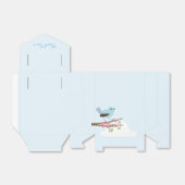 Blauwe vogel in de Blossom-boom Bedankdoosjes (Uitgevouwen)