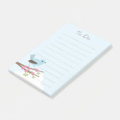 Blauwe vogel in de Blossom-boom Post-it® Notes (Schuin)