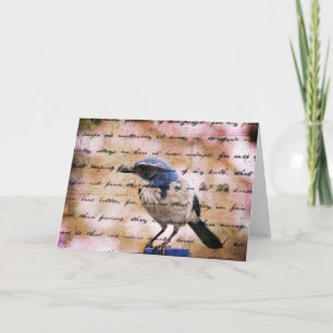 Blauwe vogel inspiratie kaart