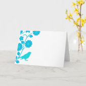 blauwe vogel kaart (Gele Bloem)