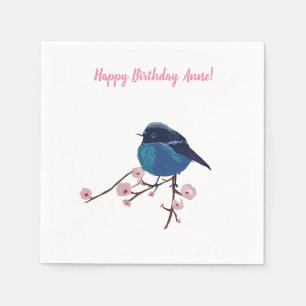 Blauwe Vogel Kunst Servet