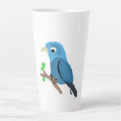 Blauwe vogel latte mok (Voorkant)