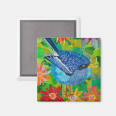 Blauwe vogel magneet (Voorkant / Achterkant)