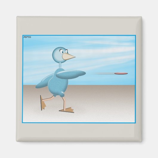 Blauwe vogel magneet (Voorkant)