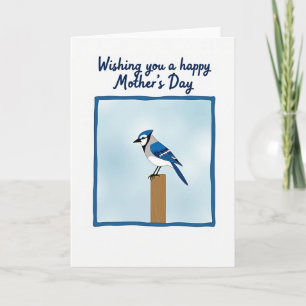 Blauwe Vogel Moederdagkaart Kaart